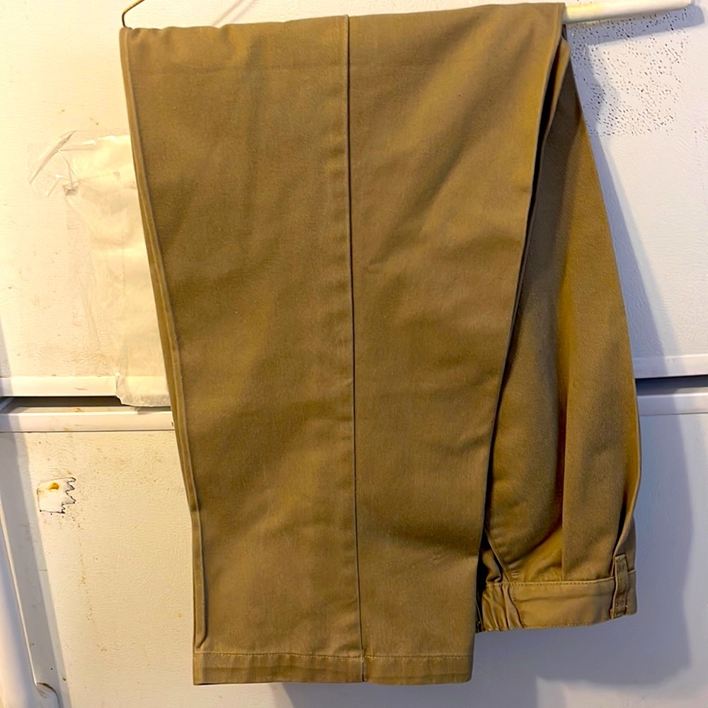 Basic Editions Tan Pants Men Size 36 Length 32 Cotton Poly